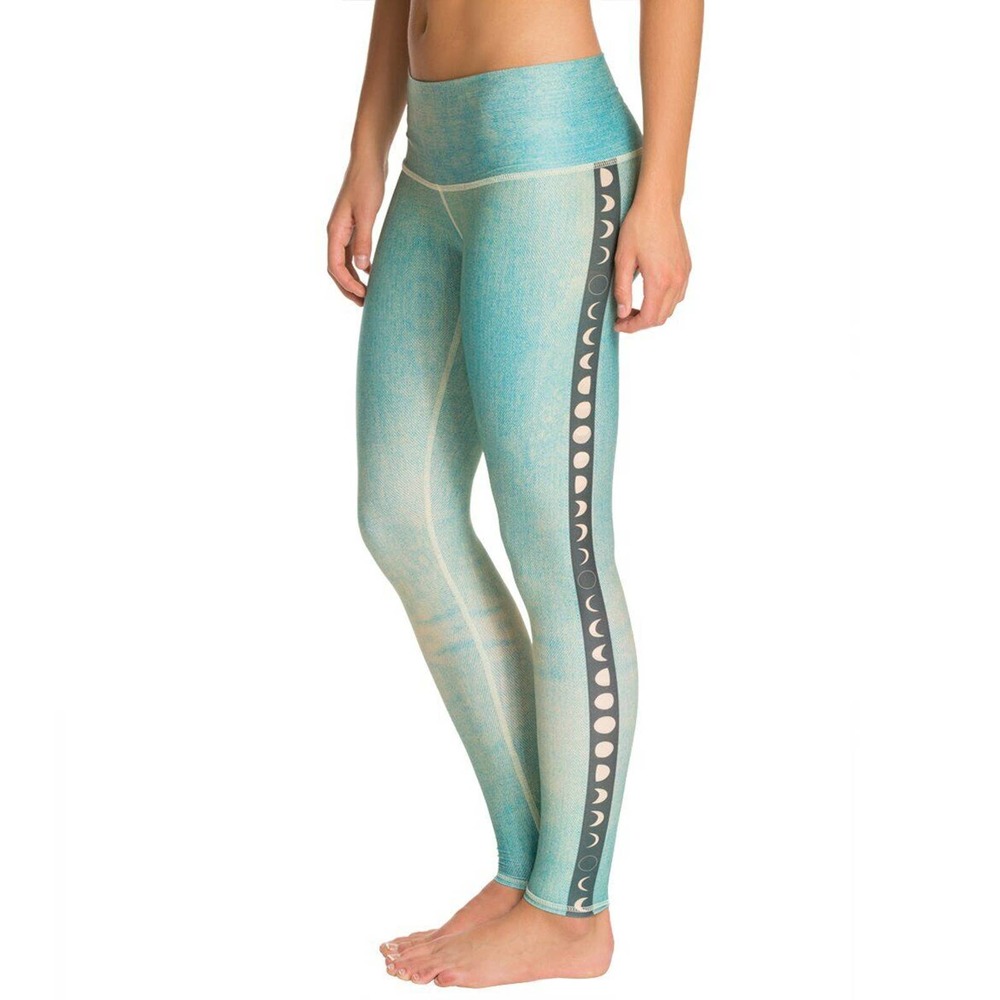 Teeki Yoga Leggings Blue Moon Size XS Pilates Anti Microbial Athleisure Casual